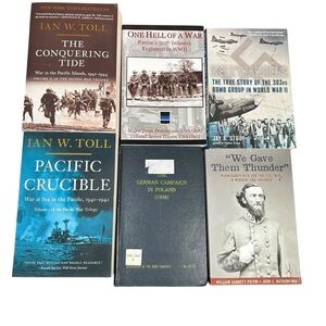 Military History Books WWII Patton Pacific War Bomb Group Civil War Lot Of 6
